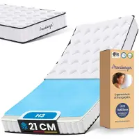 Arensberger Materasso a molle insacchettate LENA SPORT di , 90x200 cm | Materasso sportivo H3 da 21 cm | Realizzato con memory foam e schiuma fredda | Ergonomico | Traspirante