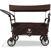 FUXTEC FUXLIFE by Carretto pieghevole FX-CT700 Marrone Carretto pieghevole per gite e uso quotidiano Seduta imbottita Con freni di stazionamento Marrone