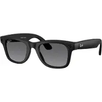Ray-Ban - Occhiali da sole polarizzati connessi - META Wayfarer - Gen 2 Matte Black/Polar Gradient Graphite - Nero
