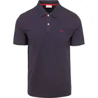 Gant per uomo. 2062026 Polo in piqué blu scuro a contrasto (XXL), Casual, Cotone, Classico, Manica corta, Navy