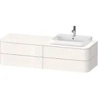 Duravit Happy D.2 Plus Meuble sous-vasque sur console suspendu, 1600x550 mm, 4 tiroirs, pour lavabo pour meuble position à droite, HP4963R22220010, HP4963R22220010