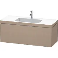 Duravit L-Cube c-bonded Ensemble suspendu, 1 tiroir, sans trop-plein, 1 trou pour robinet, 1200x500x480mm, LC6919O7575, LC6919O7575