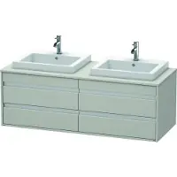Duravit Ketho Meuble sous-vasque sur console suspendu, 1400x496x550 mm, 4 tiroirs, pour 2 lavabos à encastrer, des deux côtés, KT6757B0707, KT6757B0707