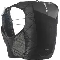 Salomon Active Skin 12 Set Zaino per trail running (XS, nero)