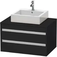 Duravit Ketho Meuble sous-vasque sur console suspendu, 800x496x550 mm, 2 tiroirs, pour vasque à poser au centre, KT665401616, KT665401616