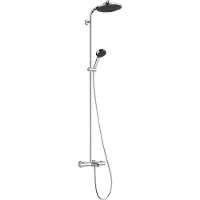 Hansgrohe Activera S système de douche 240, 1 type de jet, EcoSmart, avec thermostat de baignoire Ecostat, 28871000, 28871000