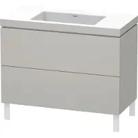 Duravit L-Cube c-bonded Ensemble vertical, 2 tiroirs, sans trop-plein, sans trou pour robinetterie, 1000x698x480mm, LC6938N0707, LC6938N0707