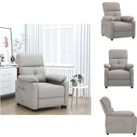 vidaXL Sedia da massaggio in tessuto taupe - Sedia da massaggio