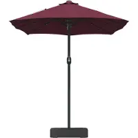 vidaXL Ombrellone da giardino rosso bordeaux 385 x 209 x 244 cm Poliestere
