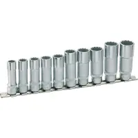 Hazet Set di chiavi a doppio esagono 880TZ/10H a cava quadra 10 mm (3/8 di pollice) profilo esterno a doppio esagono 10 - 19 N. di utensili: 10