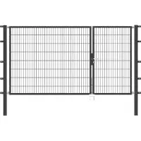 Alberts 647025 Cancello doppio Flexo con accessori, antracite, larghezza 100 + 200 cm, altezza 160 cm