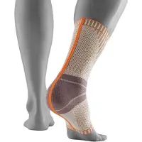 Bauerfeind Outdoor Ankle Support Bendaggio sportivo (XS, giallo/orange)