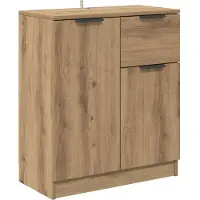 vidaXL Credenza Artisan in rovere 60 x 30 x 70 cm Materiale a base di legno