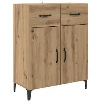 vidaXL Credenza Artisan in rovere 69,5 x 34 x 90 cm Materiale in legno