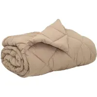 vidaXL Copertura per letto per tutte le stagioni, 200 x 200 cm, 300 g/m², color tortora