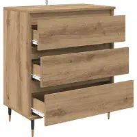 vidaXL Credenza Artisan in rovere 60 x 35 x 70 cm Materiale a base di legno