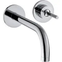 Hansgrohe AXOR Uno mitigeur monocommande de lavabo encastré, rosettes pour montage mural, saillie 165mm, 38113820, 38113820