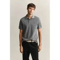 Gant per uomo. 2014102 Polo in due tonalità di grigio (L), Casual, Cotone, Manica corta