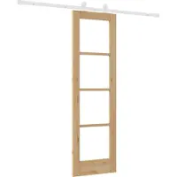vidaXL Porta scorrevole ORKDAL, 61 x 198,5 cm, in legno massello di pino e vetro