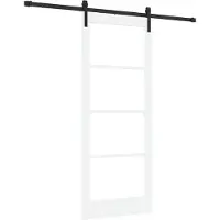 vidaXL Porta scorrevole ORKDAL Bianco e nero 83 x 202 cm