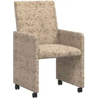 vidaXL Sedie da pranzo con rotelle, 2 pezzi, ecopelle, grigio chiaro