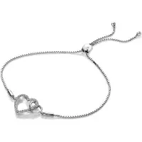 Hot Diamonds Silver Bracciale con genuine diamond Flora DL589