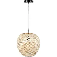 VIVANNO Lampada a sospensione VELADORA in rattan naturale 40x28 cm ##
