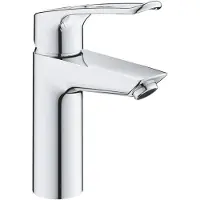 GROHE Eurosmart Mitigeur monocommandé pour lavabo, M-Size, saillie 120mm, vidage Push-Open, manette ouverte, 23981003, 23981003