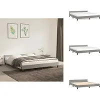 vidaXL Letto con testiera in velluto grigio chiaro 160x200 cm - Letti & Reti