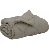 vidaXL Piumino per tutte le stagioni grigio chiaro 220 x 240 cm in microfibra