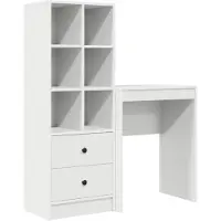 vidaXL Scrivania bianca, 105,5 x 34 x 127 cm, confezione da 2 pezzi.