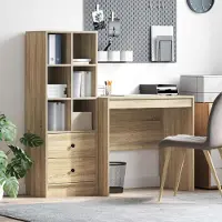 Prolenta Maison Exclusive - Scrivania con cassetto 2 pcs Rovere Sonoma