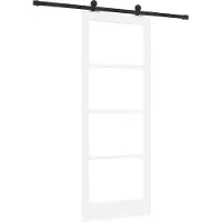 vidaXL Porta scorrevole ORKDAL, 83 x 211 cm, legno massello di pino e vetro