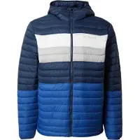 Columbia Giacca per outdoor 'Powder Pass' navy / genziana / grigio chiaro / bianco