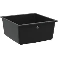 vidaXL Lavabo , composto per l'80% da quarzo e per il 20% da resina, dimensioni 430 x 460 mm, colore nero