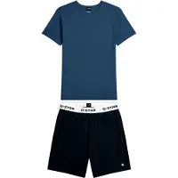 G-Star Pigiama corto 'Slate' blu / nero