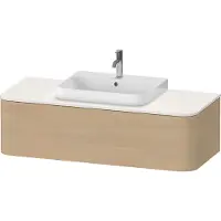 Duravit Happy D.2 Plus Meuble sous-lavabo sur console suspendu, 1300x550 mm, 1 tiroir, pour vasque à poser Position centrale, HP4942M71710010, HP4942M71710010