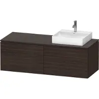 Duravit L-Cube Meuble sous-lavabo en console suspendu, avec plan de toilette en console, 4 tiroirs, vasque à droite, 1420x482x550mm, LC4870R69690000, LC4870R69690000