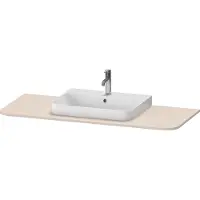 Duravit Console Happy D.2 Plus, 1300x550 mm, 1 découpe au centre, pour meuble sous-lavabo HP4942, HP4962, HP4972, HP031KM8383, HP031KM8383