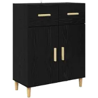 vidaXL Credenza look rovere nero 34 x 69,5 x 89 cm Materiale in legno