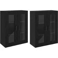 Syfax Armadi da Muro 2 pcs Rovere nero 69,5 x 34 x 90 cm