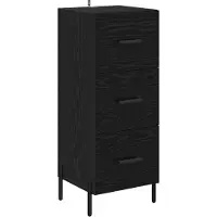 Syfax Credenza Rovere nero 34 x 34,5 x 90 cm Legno multistrato