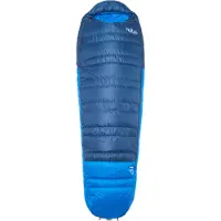 Rab Ascent 0C / 32F Sacco a pelo in piuma (Long - Body Size: 200 cm, blu)