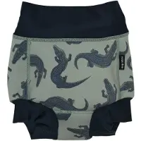 Mikk-Line Kid's Swim Baby Pant AOP Pantaloncino da bagno Bambini (3-4 Years, grigio/blu)