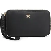 Tommy Hilfiger Th Logotape Compact Wallet Black Taglia: OS | Portafogli Outlet | Donna | Nero