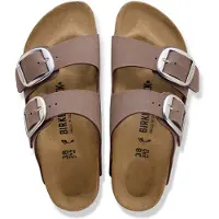 Birkenstock per donna. 1032081 Sandali Arizona Big Buckle (Vestibilità Stretta) marrone (37), Basso, Fibbia, Casual, Taupe