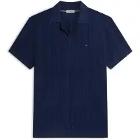 Tommy Hilfiger Pointelle Structure Carbon Navy Heather Taglia: S | Polo Outlet | Uomo | Blu