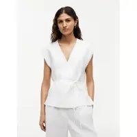 Tommy Hilfiger Gilet da completo 'Blend Wrap Waistcoat' bianco