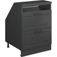 Vicco Mobile cucina sottotetto R-Line Antracite rustico 60 cm con 2 cassetti, corpio 60 cm profondità, Model 60457