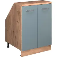 Vicco Mobile cucina sottotetto R-Line Grigio-blu 60 cm con 2 porte, corpio 60 cm profondità, Model 59962